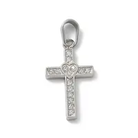 304 Stainless Steel Micro Pave Cubic Zirconia Pendants