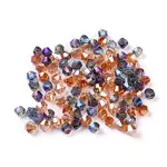Faceted Bicone Electroplate Glass Beads