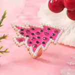 Unique Christmas Tree Alloy Rhinestone Cuff Rings