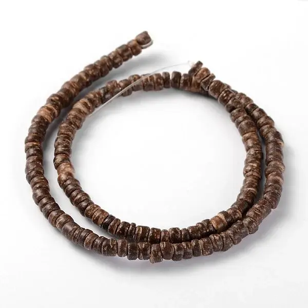 Natural Coconut Column Bead Strands