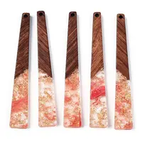 Transparent Resin & Walnut Wood Big Pendants