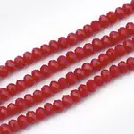 Opaque Solid Color Glass Beads Strands