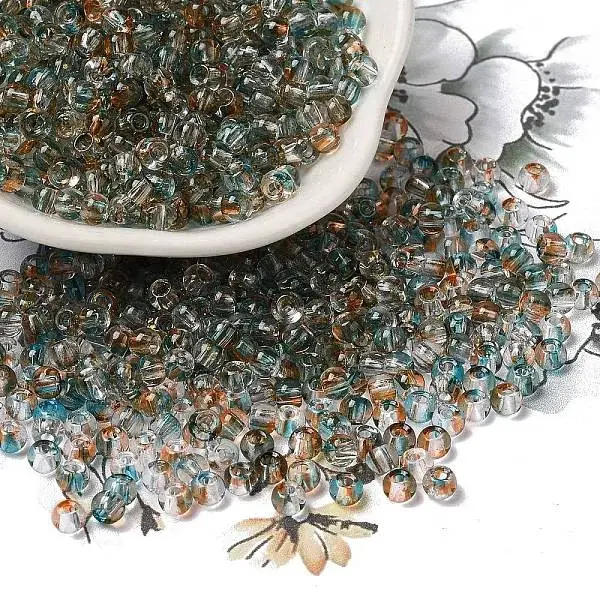 Transparent Colours Glass Round Beads