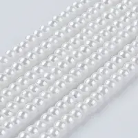 Eco-Friendly Dyed Glass Pearl Round Beads Strands
