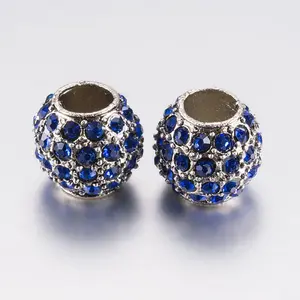 Alloy Rhinestone European Beads