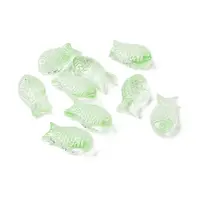 Transparent Spray Painted Glass Beads