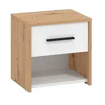 Set nočních stolků geralt - bílá/dub artisan