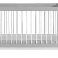 Dětská funkční postýlka 60x120 spencer - bílá/šedá