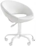 Otočná židle na kolečkách esme - bílá