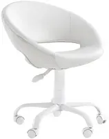 Otočná židle na kolečkách esme - bílá