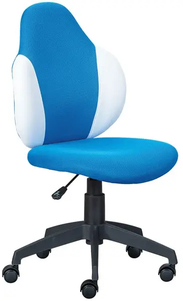 Dětská otočná židle na kolečkách zuri - modrá/bílá