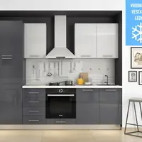 Kuchyňská linka 250 gloss - šedá/bílá