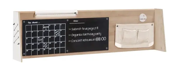 Nástavec na velký psací stůl veronica - dub světlý/bílá