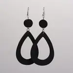 Trendy Teardrop Wood Dangle Earrings