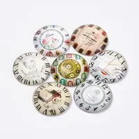 Printed Glass Flat Back Cabochons