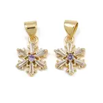 Brass Micro Pave Cubic Zirconia Charms