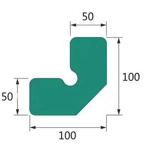 10 ks - Penový polyetylén Profil W100-100 (A;B = 100; C;D=50) (1ks=2bm)