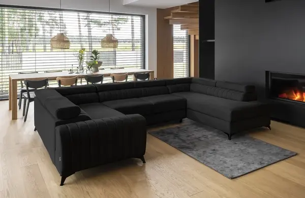 Sedací souprava Louis Provedení: Pravá U, látka: Flores 10