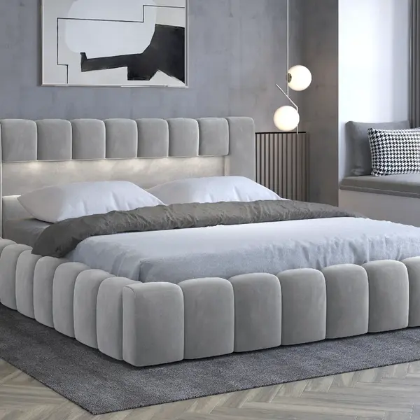 Postel Lamica - kovový rám Rozměr: 180 x 200 cm, látka: Monolith 84