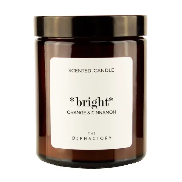 The Olphactory Scented Candle Glass Bright Orange & Cinn to vonná svíčka 135 g