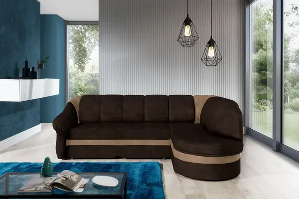 Sedací souprava Benano Provedení: Pravá varianta, látka: Monolith 29/ Monolith 09