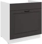 Spodní skříňka pod dřez Stilo 80 ZL 1S BB - Premium Box Barva korpusu: Bílá, Barva dvířek: Grafit