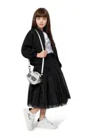 Dětská sukně Karl Lagerfeld černá barva, mini, áčková, Z30586