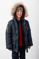 Dětská bunda Coccodrillo tmavomodrá barva, OUTERWEAR BOY KIDS