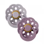 BIBS Boheme cumlíky z prírodného kaučuku 2ks - veľkosť 2, fossil grey/mauve