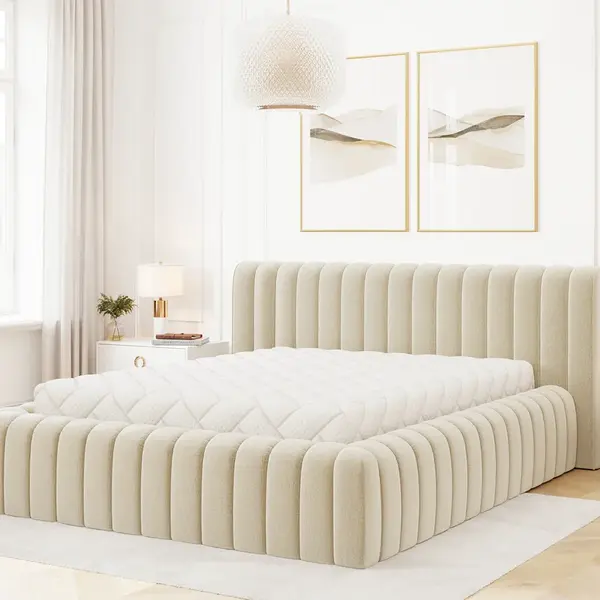 Postel Carilla - kovový rám + úložný prostor Rozměr: 140 x 200 cm, látka: Monolith 04