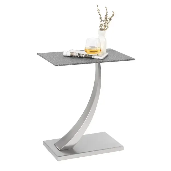 Xora ODKLÁDACÍ STOLEK, barvy stříbra, tmavě šedá