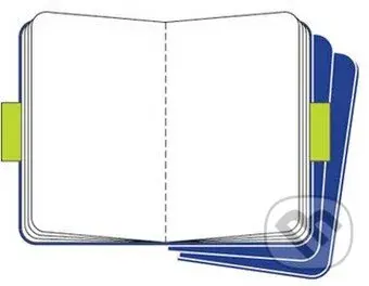 Moleskine - sada 3 malých čistých notesov (modrá väzba)