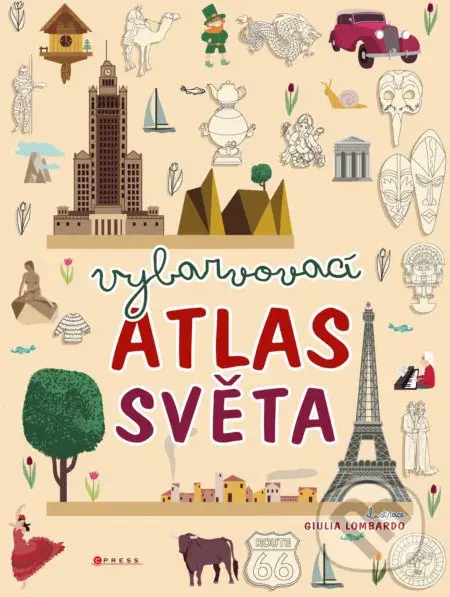 Vybarvovací atlas světa - Guilia Lombardo (ilustrátor) - kniha z kategorie Omalovánky