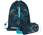 Školní set Baagl Minecraft Blue Axe and Sword (set 2)