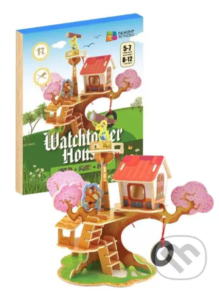 Domeček Rozhledna (Dřevěné 3D puzzle) - puzzle z kategorie 3D puzzle