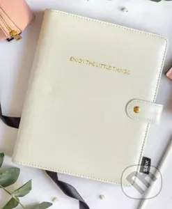 Krúžkový obal A5 - biely (Enjoy The Little Things)