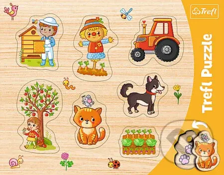 Rámčekové vkladacie puzzle - Farma - puzzle z kategorie Naučné puzzle