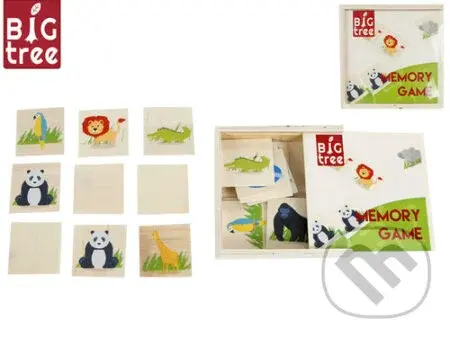 Pexeso - dřevěné zvířátka v dřevěné krabičce - hra z kategorie Karty, pexeso