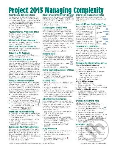 Microsoft Project 2013 Quick Reference Guide (Managing Complexity (Laminated Card))
