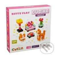 Pixel "Pokojík s kočičkou" - (dřevěná 3D stavebnice 200 kostiček) - hra z kategorie Stavebnice