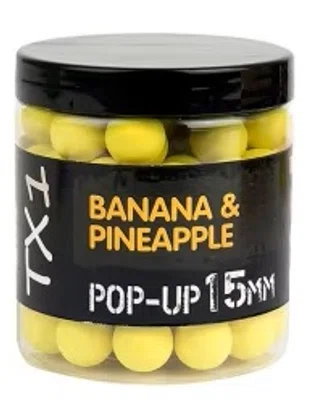 Shimano plovoucí boilie tx1 pop up banana & pineapple 80 g 15 mm fluoro yellow