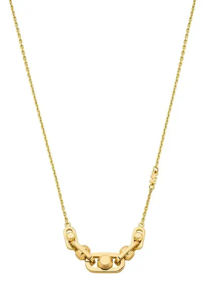 Michael Kors Moderní pozlacený náhrdelník Astor Link MKC170800710