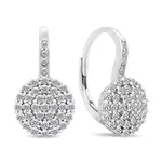 Brilio Silver Půvabné stříbrné náušnice s čirými zirkony EA379W