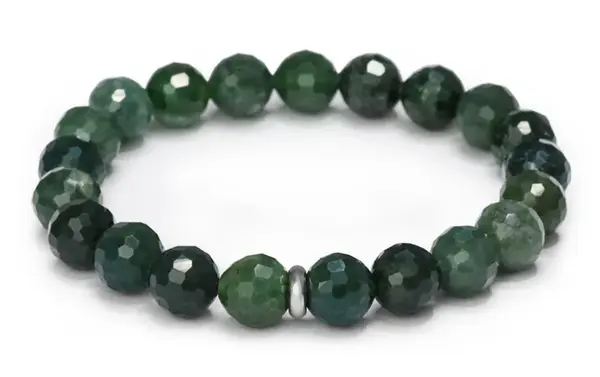 Agato Korálkový náramek z achátu MINK149/17