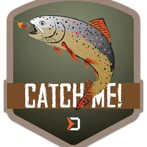 Delphin samolepka cm! pstruh