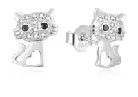 Beneto Hravé stříbrné náušnice Kočičky AGUP1874