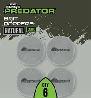 Fox rage predator plovoucí pěna bait poppers 6 ks - natural large