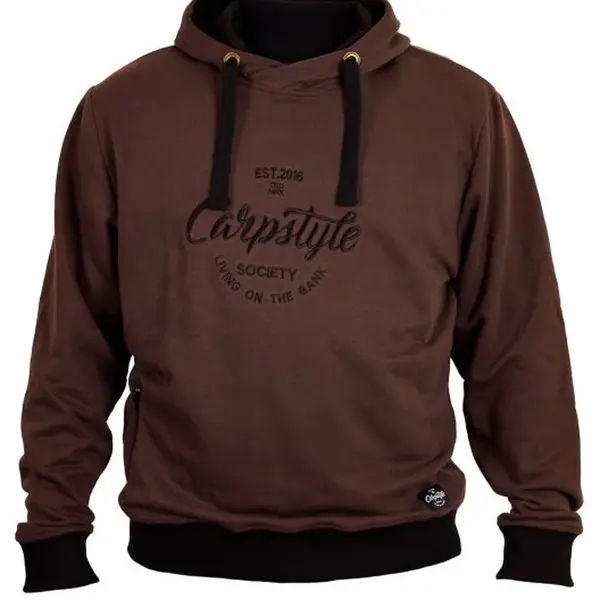 Carpstyle mikina brown forest hoodie - l