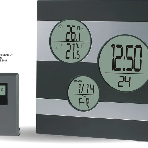 MPM Quality Budík s teploměrem C02.2577.9270