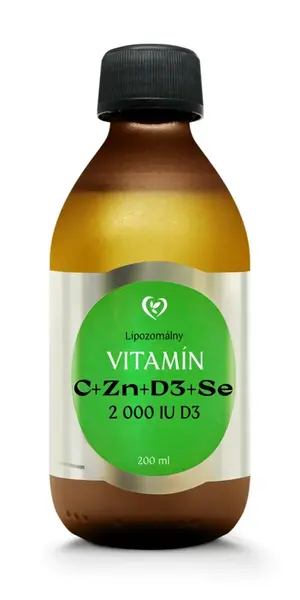 Zdravý Svet Lipozomální vitamín C + D3 + zinek + selen 200 ml
